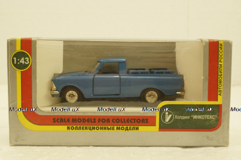 Москвич-пикап, синий, Агат 1:43