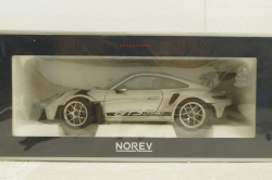 Porsche 911 GT3 RS, GT-Silvermetallic, 2022, 187366, Norev 1:18