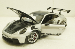 Porsche 911 GT3 RS, GT-Silvermetallic, 2022, 187366, Norev 1:18