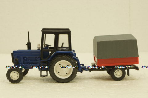 МТЗ-80 Трактор Беларусь с прицепом, Торговый дом МТЗ-ЕлАЗ  1:43
