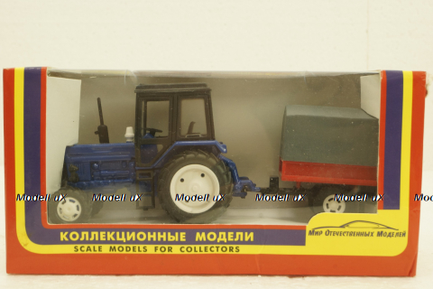 МТЗ-80 Трактор Беларусь с прицепом, Торговый дом МТЗ-ЕлАЗ  1:43