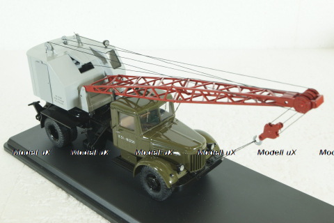 Маз-200 К-51, зеленый/серый, автокран, SSM1164, SSM 1:43