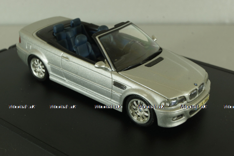 Bmw M3 Convertible (E46) 2001, silver, 80420024430, Minichamps 1:43