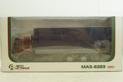 Маз-6303 борт с тентом 1985г бордовый/серый, АвтоИстория 1:43
