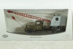 Маз-200 К-51, зеленый/серый, автокран, SSM1164, SSM 1:43