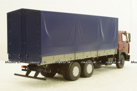 Маз-6303 борт с тентом 1985г бордовый/серый, АвтоИстория 1:43