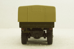 Урал-4320-31 (двигатель ЯМЗ-238) бортовой с тентом, хаки, 100954, АвтоИстория 1:43