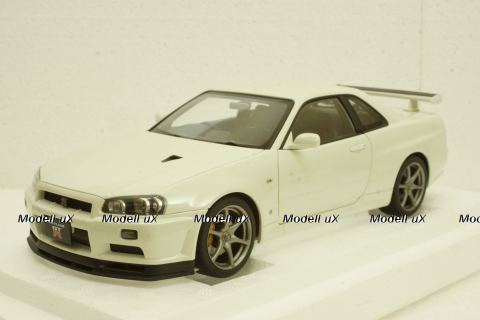Nissan Skyline GT-R (R34) V-Spec II, white pearl, 77406,AutoArt 1:18 Уценка