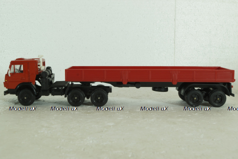 Камаз-5410, с полуприцепом красный,Элекон 1:43