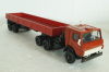 Камаз-5410, с полуприцепом красный,Элекон 1:43