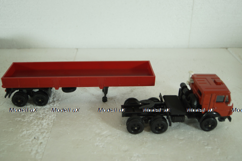 Камаз-5410, с полуприцепом красный,Элекон 1:43