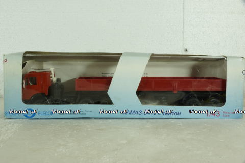 Камаз-5410, с полуприцепом красный,Элекон 1:43