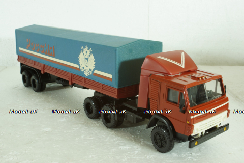 Камаз-5410 с полуприцепом с тентом , Элекон  1:43