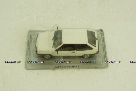Ваз-2108 Samara, белая, Kultowe Auta PRL-u №34 1:43