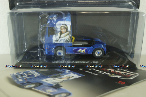 Mercedes Actros MP1 1998, blue, Truck Tuning Collection #10, Hachette 1:43