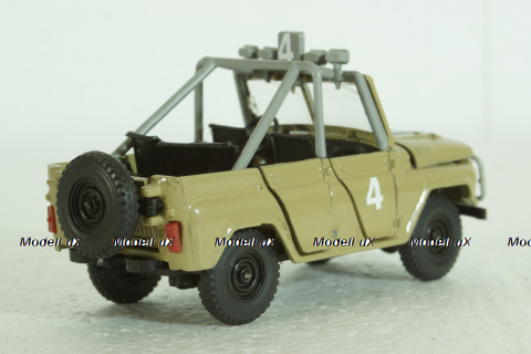 Уаз-469 ралли №4, бежевый, Агат 1:43