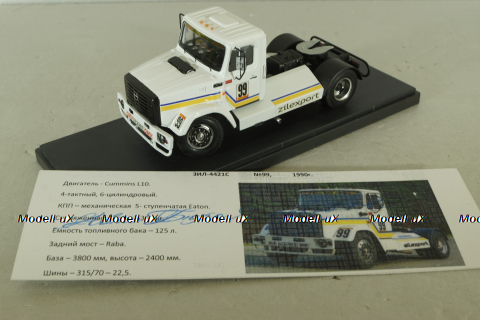 Зил-4421С кольцевой №99, белый, Автобюро 1:43