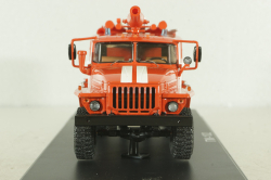 АЦ-40 (43202) ПМ-102Б пожарная автоцистерна на шасси Урал-43202 с бел. полосами, SSM1234B, SSM 1:43 Вариант 2!