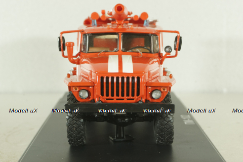 АЦ-40 (43202) ПМ-102Б пожарная автоцистерна на шасси Урал-43202 с бел. полосами, SSM1234B, SSM 1:43 Вариант 3!
