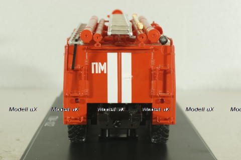 АЦ-40 (43202) ПМ-102Б пожарная автоцистерна на шасси Урал-43202 с бел. полосами, SSM1234B, SSM 1:43 Вариант 3!