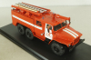 АЦ-40 (43202) ПМ-102Б пожарная автоцистерна на шасси Урал-43202 с бел. полосами, SSM1234B, SSM 1:43 Вариант 3!