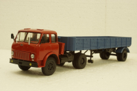 Маз-504 с п/прицепом 9380 красный/синий 1981, Н862, Наш Автопром 1:43