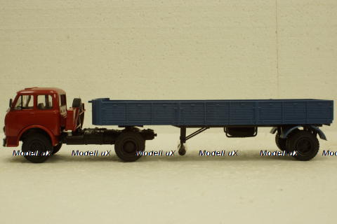 Маз-504 с п/прицепом 9380 красный/синий 1981, Н862, Наш Автопром 1:43
