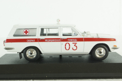 Газ-2403, Скорая, белая в боксе, Автолегенды СССР 1:43
