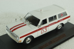 Газ-2403, Скорая, белая в боксе, Автолегенды СССР 1:43