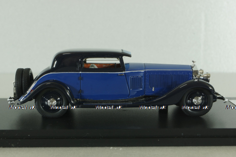 Rolls Royce Phantom II Continental Windovers Coupe 1932, blue/black, NEO46680, NEO 1:43