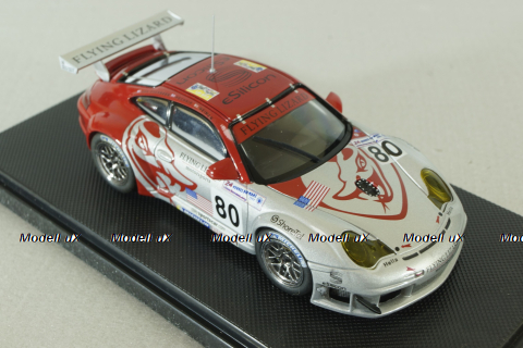 Porsche 911 GT3 RSR #80 Le Mans 2005, Silver/Red, 778, Ebbro 1:43