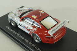 Porsche 911 GT3 RSR #80 Le Mans 2005, Silver/Red, 778, Ebbro 1:43