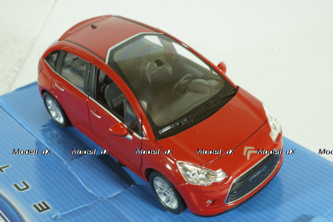 Citroen C3 2010, Red, Welly 1:24