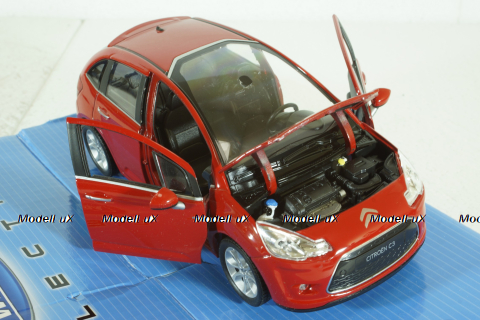 Citroen C3 2010, Red, Welly 1:24