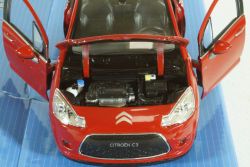 Citroen C3 2010, Red, Welly 1:24