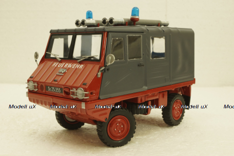 Steyr-Puch Haflinger Fire department red/grey, 450044300, Schuco 1:18