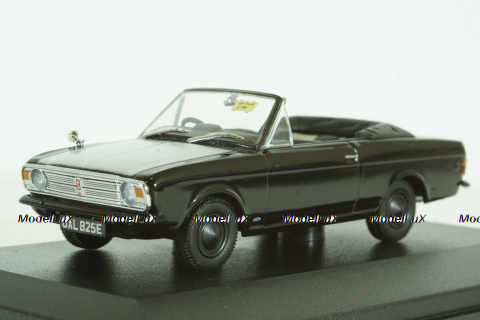 Ford Cortina MkII Crayford Convertible Black/White, Oxford 1:43