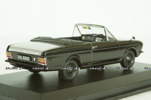 Ford Cortina MkII Crayford Convertible Black/White, Oxford 1:43