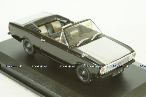 Ford Cortina MkII Crayford Convertible Black/White, Oxford 1:43