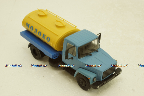 Газ-3307 Молоковоз, синий, Наши Грузовики №7 1:43