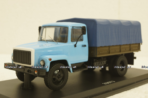 Газ-33073, голубой/хаки, SSM1152, SSM 1:43