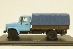 Газ-33073, голубой/хаки, SSM1152, SSM 1:43