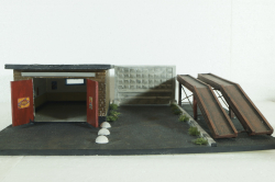 Диорама Гараж c эстакадой , Modellux 1:43