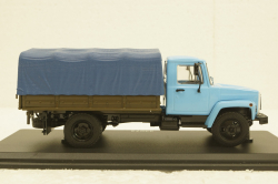 Газ-33073, голубой/хаки, SSM1152, SSM 1:43