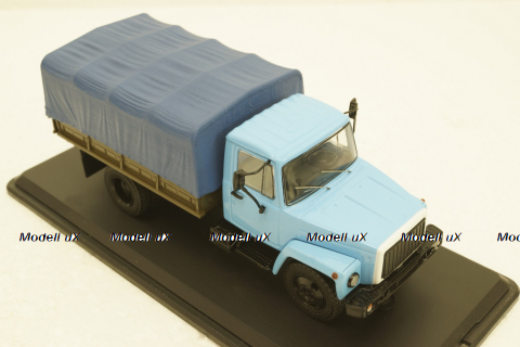 Газ-33073, голубой/хаки, SSM1152, SSM 1:43