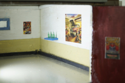 Диорама Гараж c эстакадой , Modellux 1:43