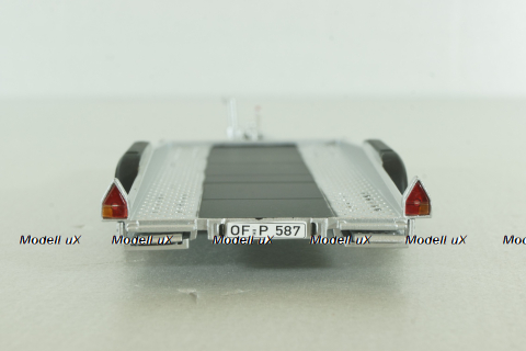 Прицеп для перевозки автомобилей Flatbed Trailer silver, Colibri Model Art 1:43