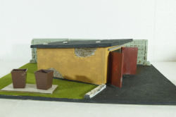 Диорама Гараж с мусорными баками , Modellux 1:43