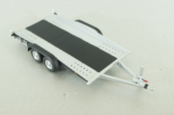 Прицеп для перевозки автомобилей Flatbed Trailer silver, Colibri Model Art 1:43