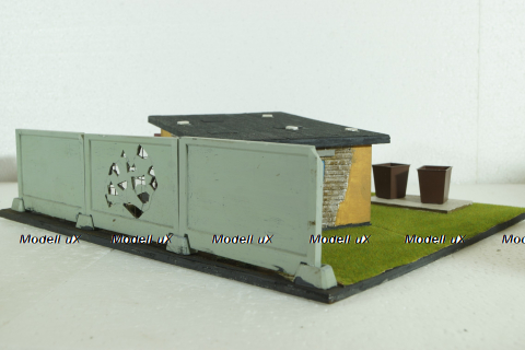 Диорама Гараж с мусорными баками , Modellux 1:43